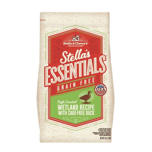 STELLA &amp; CHEWY'S ESSENTIALS HIGH COASTAL WETLAND RECIPE WITH CAGE-FREE DUCK DRY DOG FOOD 11.3kg