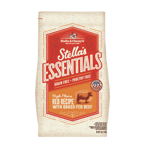 STELLA &amp; CHEWY'S ESSENTIALS HIGH PLAINS RED RECIPE WITH GRASS-FED BEEF DRY DOG FOOD 11.3kg