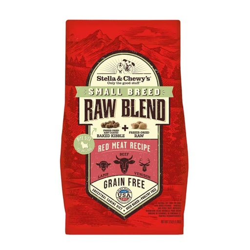 STELLA &amp; CHEWY'S SMALL BREED RED MEAT RAW BLEND KIBBLE DRY DOG FOOD 4.5kG