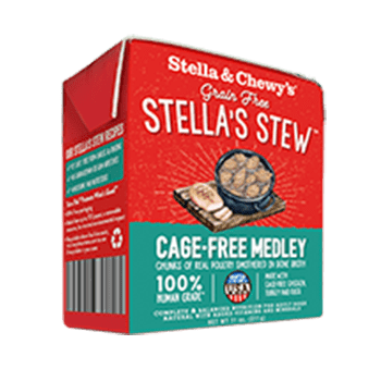 STELLA &amp; CHEWY'S STELLAS STEW CAGE-FREE MEDLEY GRAIN FREE ADULT CASE OF 12 WET DOG FOOD 311g