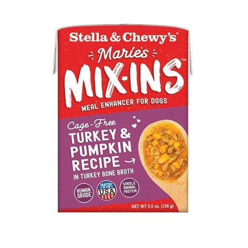 STELLA &amp; CHEWY'S MARIES MIX-INS TURKEY &amp; PUMPKIN RECIPE WET DOG FOOD 156g