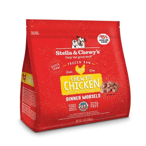 STELLA &amp; CHEWY'S CHEWYS CHICKEN FROZEN RAW DINNER MORSELS DOG FOOD 1.8kg