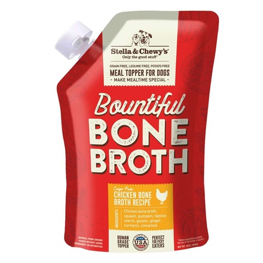 STELLA &amp; CHEWY'S BOUNTIFUL BONE BROTH CAGE-FREE CHICKEN RECIPE DOG FOOD TOPPER 453g