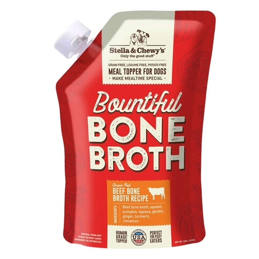 STELLA &amp; CHEWY'S BOUNTIFUL BONE BROTH GRASS-FED BEEF RECIPE DOG FOOD TOPPER 453g