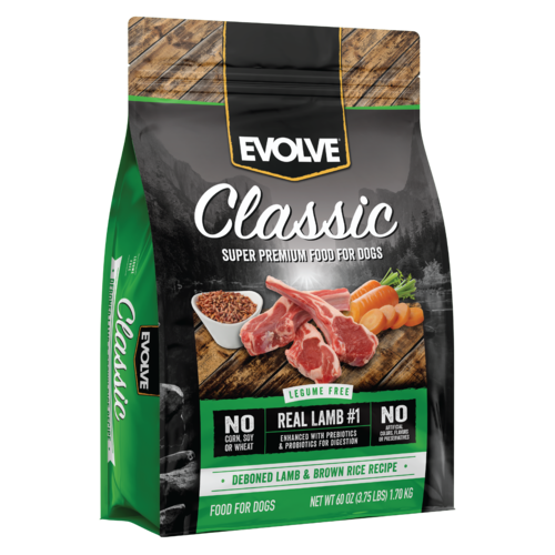 EVOLVE CLASSIC LAMB &amp; BROWN RICE RECIPE DRY DOG FOOD 6.3kg