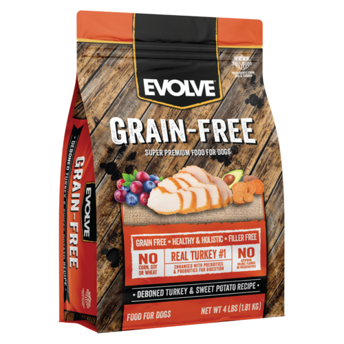 EVOLVE GRAIN FREE TURKEY &amp; SWEET POTATO RECIPE DRY DOG FOOD 5.89kg