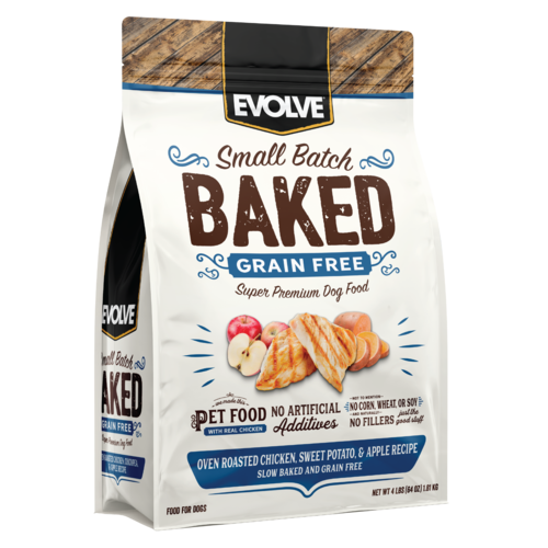 EVOLVE SMALL BATCH BAKED GRAIN FREE CHICKEN, SWEET POTATO, &amp; APPLE RECIPE DRY DOG FOOD 1.8kg