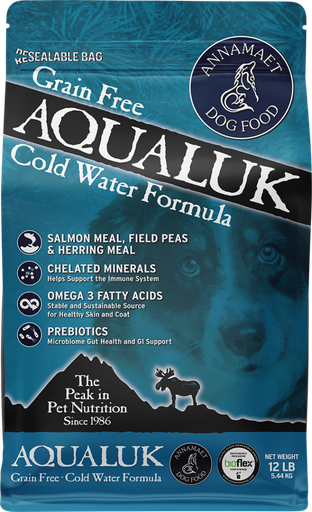 Annamaet Grain-Free Aqualuk Cold Water Formula Dry Dog Food 11.3kg