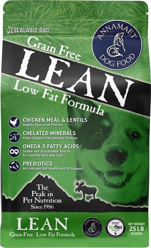 Annamaet Grain-Free Lean Low Fat Formula Dry Dog Food 11.3kg