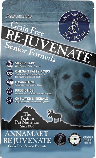 Annamaet Grain-Free Re-juvenate Senior Formula Dry Dog Food 11.3kg