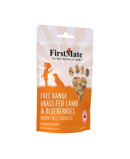 FIRSTMATE Free Range Grass Fed Lamb &amp; Blueberries Dog Treats 226g