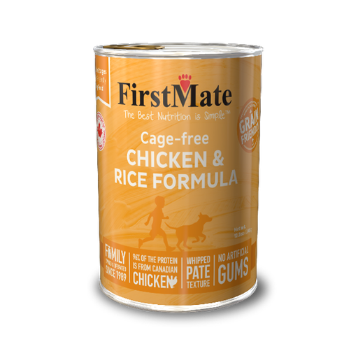 FirstMate Chicken &amp; Rice Formula Cage-Free Case of 12 Canned Dog Food 345g