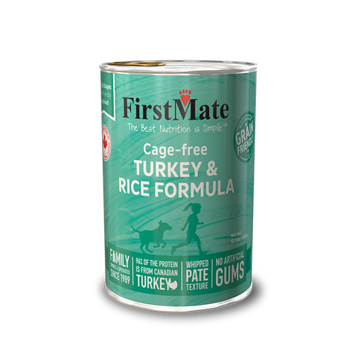 FirstMate Turkey &amp; Rice Formula Cage-Free Case of 12 Canned Dog Food 345g