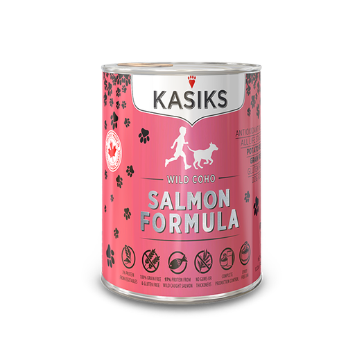 FIRSTMATE KASIKS Wild Coho Salmon Formula Grain-Free Case of 12 Canned Dog Food 345g