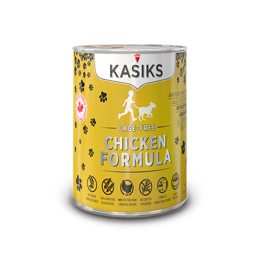 KASIKS Cage-Free Chicken Formula Grain-Free Case of 12 Canned Dog Food 345g