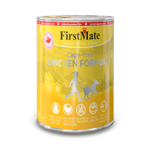 FirstMate Chicken Formula Limited Ingredient Grain-Free Case of 12 Canned Dog Food 345g