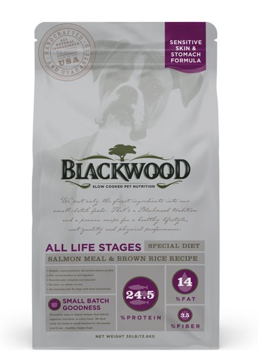 Blackwood Salmon Meal &amp; Brown Rice Recipe Sensitive Skin &amp; Stomach Formula Dry Dog Food 13.6kg