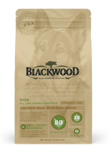 Blackwood 1000 Chicken Meal &amp; Oats Recipe Everyday Diet Adult Dry Dog Food 13.6kg