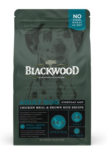 Blackwood Chicken Meal &amp; Rice Recipe Everyday Diet Adult Dry Dog Food 13.6kg