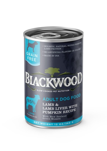 Blackwood Lamb, Lamb Liver &amp; Pumpkin Grain-Free Adult Canned Dog Food 369g