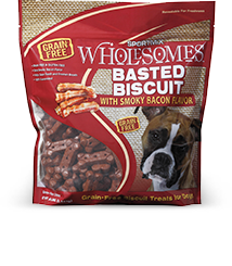 SPORTMiX Wholesomes Grain-Free Basted Biscuit with Smoky Bacon Flavor Dog Treats 1.36kg