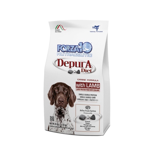 FORZA10 NUTRACEUTIC ACTIVE DEPURA DIET LAMB DRY DOG FOOD 11.33KG