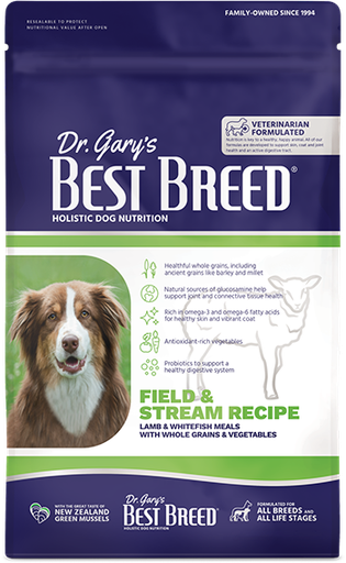 Dr. Gary's Best Breed Holistic Field and Stream Recipe Lamb Meal with Vegetables &amp; Herbs Dry Dog Food 11.8kg