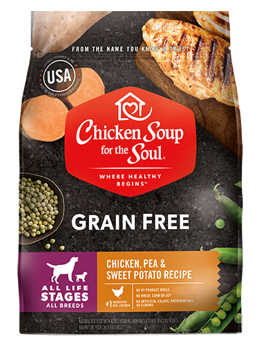 CHICKEN SOUP FOR THE SOUL Grain Free Dog Food -Chicken, Pea &amp; Sweet Potato Recipe Dry Dog Food 11.33kg