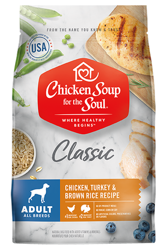 CHICKEN SOUP FOR THE SOUL Classic Adult Dry Dog Food - Chicken, Turkey &amp; Brown Rice Recipe Dry Dog Food 12.7kg