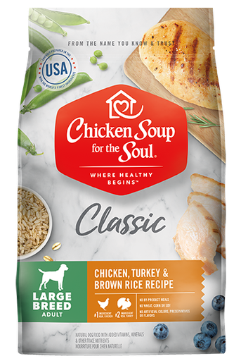 CHICKEN SOUP FOR THE SOUL Classic Large Breed Adult Dry Food - Chicken, Turkey &amp; Brown Rice Recipe Dry Dog Food 12.7kg