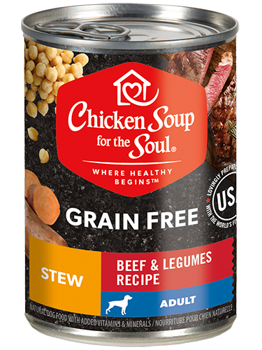 Chicken Soup for the Soul Beef &amp; Legumes Recipe Stew Grain-Free Case of 12 Canned Dog Food 368g