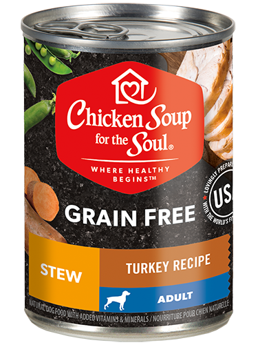 Chicken Soup for the Soul Turkey Recipe Stew Grain-Free Case of 12 Canned Dog Food 368g