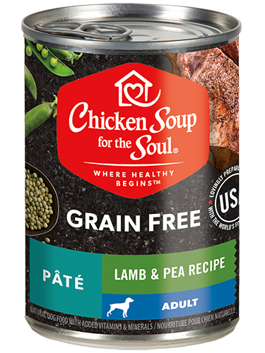 Chicken Soup for the Soul Lamb &amp; Pea Recipe Pâté Stew Grain-Free Case of 12 Canned Dog Food 368g