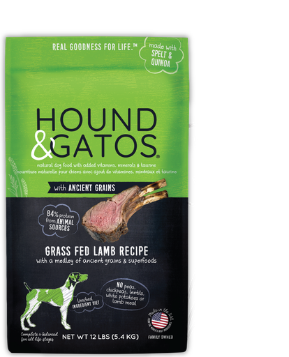 Hound &amp; Gatos Grain-Free Lamb Recipe Dry Dog Food 5.4kg