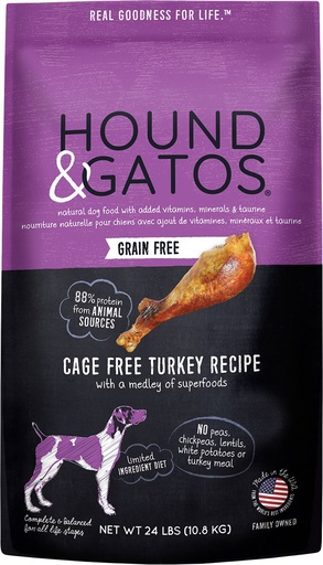 Hound &amp; Gatos Grain-Free Cage Free Turkey Recipe Dry Dog Food 5.4kg
