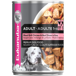 Eukanuba Adult Mixed Grill Chicken &amp; Beef Dinner in Gravy Formula Case of 12 Canned Dog Food 355g