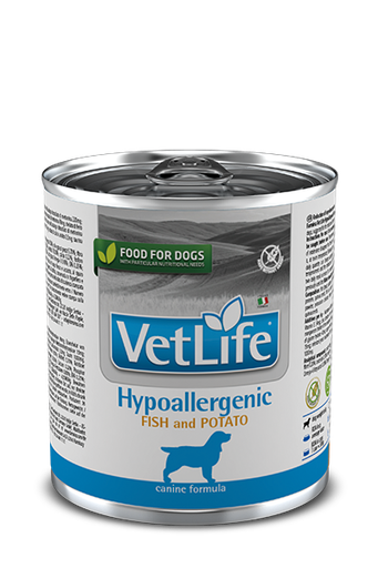 FARMINA VETLIFE HYPOALLERGENIC FISH AND POTATO CASE OF 6 WET DOG FOOD 300G