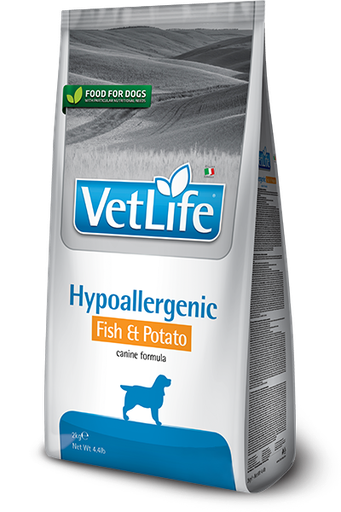 FARMINA VETLIFE HYPOALLERGENIC FISH &amp; POTATO CANINE DRY DOG FOOD 12KG