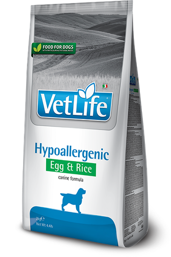 FARMINA VETLIFE HYPOALLERGENIC EGG &amp; RICE CANINE DRY DOG FOOD 12KG