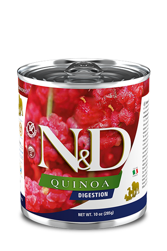 FARMINA N&amp;D QUINOA DIGESTION CASE OF 12 WET CANNED DOG FOOD 285G