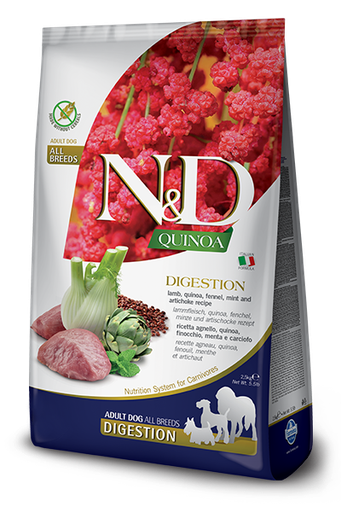 FARMINA N&amp;D QUINOA DIGESTION LAMB DRY DOG FOOD 7KG