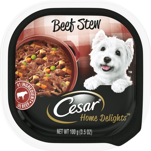 Cesar Home Delights Beef Stew Case of 24 Wet Dog Food Trays 100g