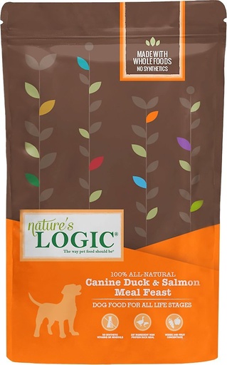 Nature's Logic Canine Duck &amp; Salmon Meal Feast All Life Stages Dry Dog Food 11.33kg