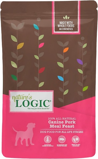 Nature's Logic Canine Pork Meal Feast All Life Stages Dry Dog Food 11.33kg
