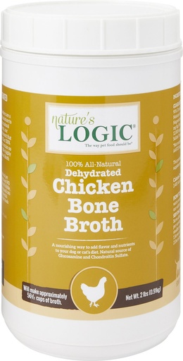 Nature's Logic Dehydrated Chicken Bone Broth Dog &amp; Cat Food Topper 910g