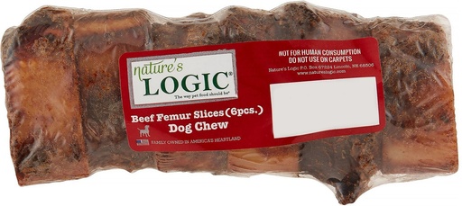 Nature's Logic Beef Femur Slices 6 Pieces Dog Treats