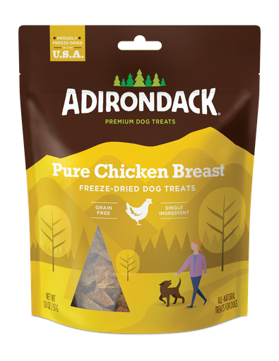 ADIRONDACK FREEZE-DRIED PURE CHICKEN BREAST DOG TREATS 51G