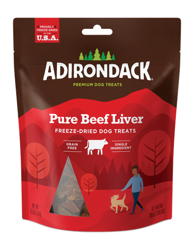 ADIRONDACK FREEZE-DRIED PURE BEEF LIVER DOG TREATS 74G