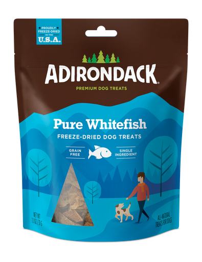 ADIRONDACK FREEZE-DRIED PURE WHITEFISH DOG TREATS 74G