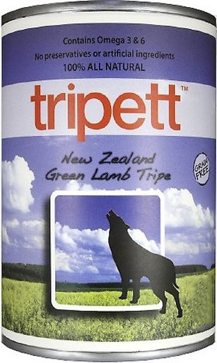 PETKIND Tripett New Zealand Green Lamb Tripe Grain-Free Case of 12 Canned Dog Food 362G